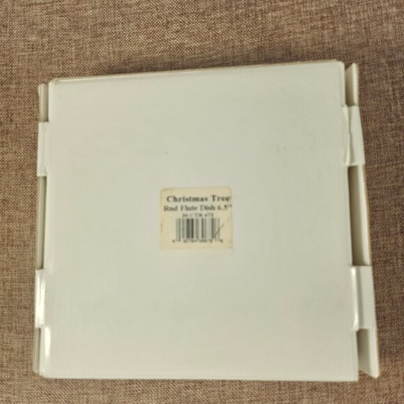 Spode Christmas Tree Round Fluted Small Dish, England. NIB Scalloped Edge - Picture 2 of 7